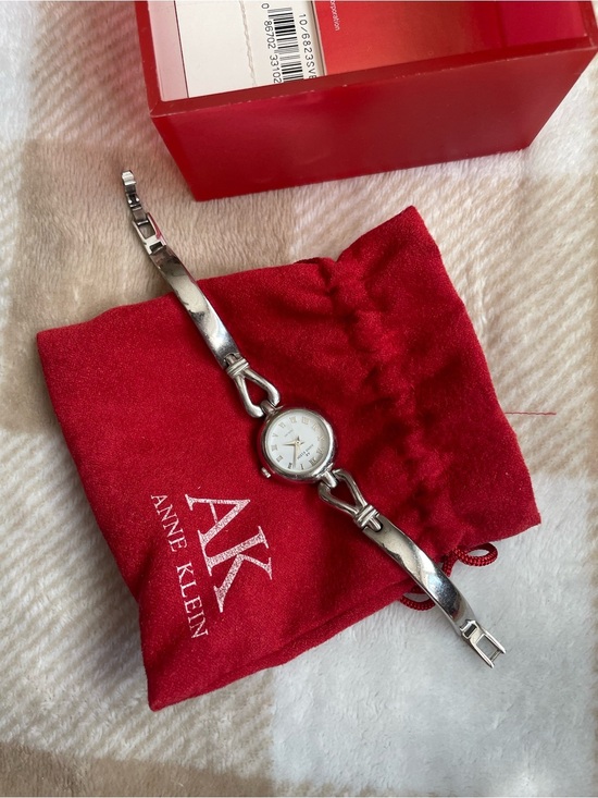 VTG Anne Klein Stainless Steel Silver Tone Ladies Bracelet Watch with White Dial main image 6